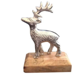 Escultura de Reno de Metal Plateado de Estilo Moderno Hecha a Mano Adorno de Navidad de Alta Calidad para Decoración del Hogar Precio - Product Image 4