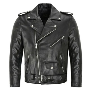 Latest Casual Men's Genuine Leather <b>Jacket</b> Winter Causal Biker Style with <b>Fur</b> Decoration Slim <b>Short</b> Hot Sale - Product Image 3