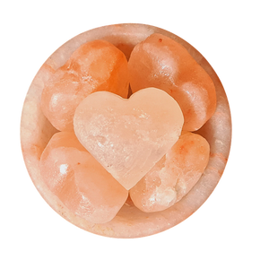 Cuenco de fuego del Himalaya hecho a mano con cristales de sal de corazón Lámpara de roca natural para un ambiente tranquilo - Product Image 5