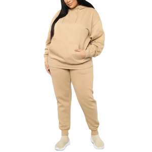 Haute qualité survêtement femmes coton polaire Polyester lourd confortable 400 GSM surdimensionné survêtement femmes - Product Image 2