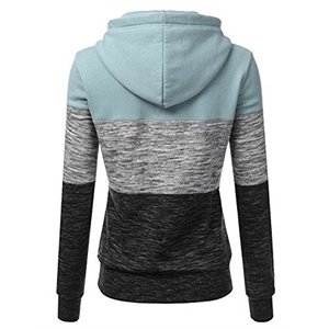 Sudadera con capucha básica de color sólido para mujer, sudadera sencilla para el día a día con bolsillo frontal y ajuste relajado - Product Image 2