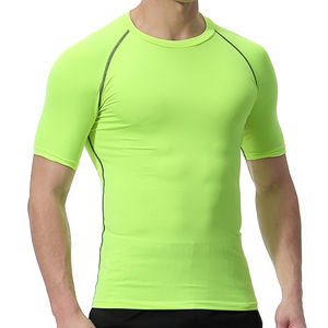 Camiseta Deportiva para Gimnasio, Camiseta Deportiva Fresca para Correr, Camiseta de Compresión de Manga Larga para Hombre, Color Personalizado, Tejido de Verano, Cuello Redondo, 100% - Product Image 4