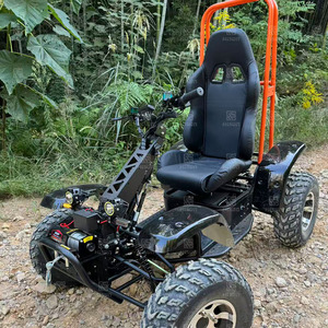 Trottinette électrique à 4 roues, moteur 6000W | Trottinette électrique tout terrain tout terrain pour adultes avec pneus de pelouse, vitesse de 75 km/h - Product Image 3
