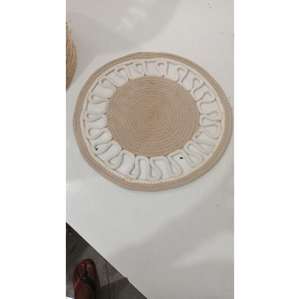 Set de table personnalisé en jute et coton tissé à la main, antidérapant, pour table à manger - Product Image 4