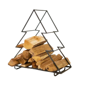 แท่นวางฟืนในร่มอุปกรณ์เก็บฟืนแบบใหม่มีเตาผิงชั้นวางโลหะดีบุก - Product Image 4