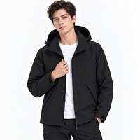Blouson Moto Décontracté Automne-Hiver avec Fermeture Éclair, Coupe-Vent, Anti-Taches, à Capuche, Tendance Classique, Doublure Simple en Maille Respirante