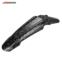Garde-boue avant de moto JFGRACING en PP, aspect fibre de carbone avec veinage blanc par transfert d'eau, couleur personnalisée, pour Surron Light Bee tout-terrain