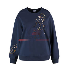 Sudadera con diamantes de imitación y logotipo personalizado superventas sudadera con diamantes de imitación y logotipo personalizado de alta calidad para mujer - Product Image 1