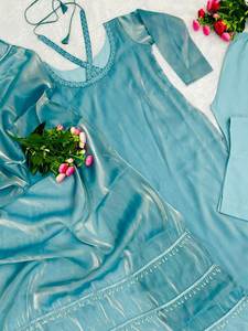 ผ้าขนสัตว์เทียมสำหรับชุดแต่งงานและงานเลี้ยงของผู้หญิงจาก Shree Indian Exports ปรับแต่งได้หลายสี แฟชั่นปี 2025 - Product Image 3