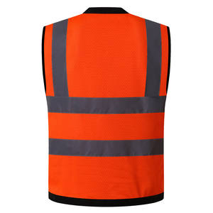 KEEM BROTHERS Gilet haute visibilité Gilet de sécurité respirant en polyester pour hommes et femmes Bandes réfléchissantes Haute visibilité Imperméable à l'eau Urgence - Product Image 6