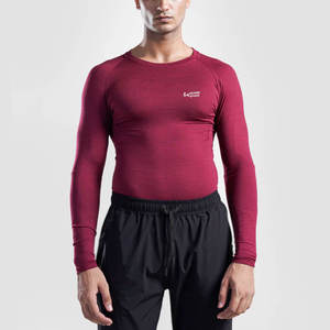 เสื้อรัดรูปสำหรับผู้ชายเสื้อออกกำลังกายพิมพ์ลายซับลิเมชันตามสั่งแนวสปอร์ต2025 - Product Image 1