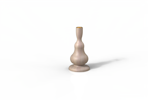 Lleva la belleza de la naturaleza a tu hogar con este portavelas de madera hecho a mano con grabado floral - Product Image 4
