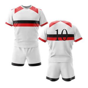 Nouveau design de vêtements de football de rugby de haute qualité Chemise en jersey Uniformes de nouveau style Uniforme de rugby respirant à manches courtes personnalisé - Product Image 1