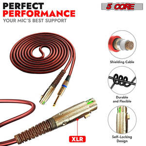 5Core <b>Microphone</b> Dynamic Mic Karaoke <b>Singing</b> Studio XLR Mics Handheld Microfono - Product Image 4