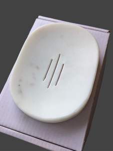 Distributeur de savon de salle de bain en pierre de marbre de luxe plateau de salle de bain artisanat naturel personnalisé - Product Image 5