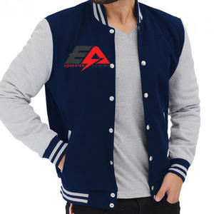 Chaqueta universitaria de lana de alta calidad para hombre de fabricación profesional con cuello con capucha y patrón de letras estilo informal para la temporada de invierno - Product Image 1