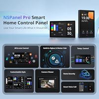 Aismartlink SONOFF NSPanel Pro 120 Panneau de contrôle pour maison intelligente, passerelle Zigbee intégrée, grand écran de 4.7 pouces avec (noir)
