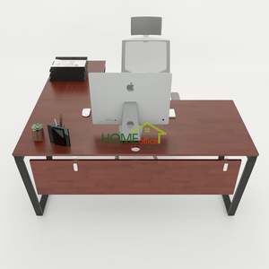 Bureau contemporain en forme de trapèze en L, 160x140cm, assemblage requis - Product Image 2