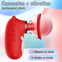 Neuer Dinosaurier Sexspielzeug-Massagestab Vibrator in Rot, Einziehbar, USB-Aufladbar, IPX6 Wasserdicht, 10 Frequenzen