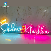 Enseigne néon LED personnalisable avec message, pour fêtes, mariages, maison, logo d'entreprise, enseigne de réception lumineuse sur pied