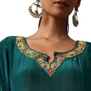 Kurta Palazzo ชุดปักลายนกเป็ดน้ำสวยๆพร้อมกระจกเหมาะสำหรับงานปาร์ตี้ - Product Image 3