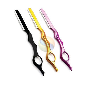 มีดโกนหนวดตรงสแตนเลสพรีเมียมพร้อมโลโก้สั่งทำพิเศษ สำหรับช่างตัดผมมืออาชีพ  มีดโกนหนวดและมีดซอยผม ด้ามจับไม้ - Product Image 4