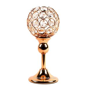 Bougeoir en métal et cristal de style américain pour mariage, événement, maison, décoration, bougeoir doré - Product Image 5