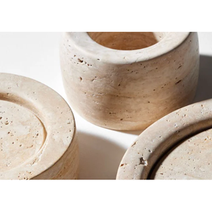 แท่นวางเค้กและจานเสิร์ฟขนมหวานจากหินธรรมชาติชนิดทราเวอร์ทีน - Product Image 2