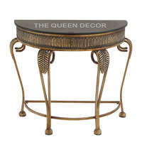 Table d'entrée Table de couloir à haute brillance pour hall d'hôtel Table Console d'appoint au design créatif en acier inoxydable