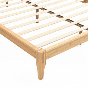 Marco de cama individual ecológico minimalista moderno plataforma de bambú sólido fácil montaje plegable convertible para dormitorios modernos - Product Image 3