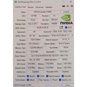 Carte graphique pour station de travail NVIDIA Quadro P2000 5 Go GDDR5, 4x DisplayPort - Product Image 3