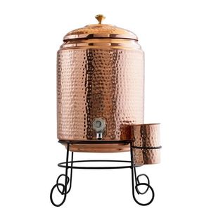 Distributeur de refroidisseur d'eau en cuivre écologique attrayant maison cuisine bureau fête Restaurant verres ayurvédique avantages pour la santé - Product Image 1