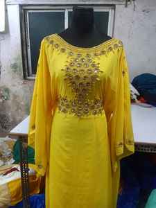 Cuentas de piedra caftán tradicional musulmán para trabajar a mano, musulmán de hermoso color caftán, Dubai, nuevo diseño 2022 - Product Image 3