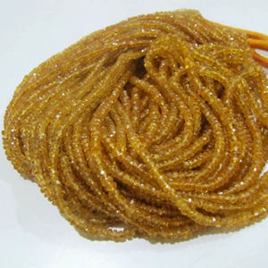 Natural Fanta granate amarillo Rondelle facetado 3mm alta calidad eminente joya cuentas hebras 8 pulgadas - Product Image 1