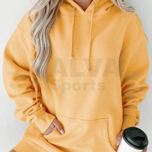 Sudaderas con capucha de algodón 100% de gran tamaño para mujer, manga larga con hombros caídos, para invierno, ropa de calle delantera - Product Image 6