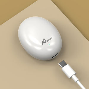 HOME Digitalome EP-076 White <b>Wireless</b> <b>Bluetooth</b> Earbuds <b>Microphone</b> In-Ear Headphones for Mobile Phone Computer Travel-Friendly - Product Image 4