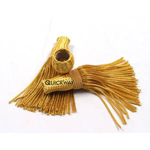 OEM académico oro lingotes borlas graduación Tam borla al por mayor Doctoral Tam con oro lingotes borla en Color dorado - Product Image 4