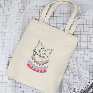 Sac fourre-tout personnalisé en toile de coton biologique brodé 100% sacs fourre-tout en coton pour femmes OEM fabriqué au Vietnam - Product Image 3