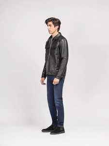 Chaqueta de Cuero Auténtico Original Más Vendida con Bolsillo, Chaqueta de Motociclista para Hombre, Chaqueta de Invierno para Hombre, Método de Tejido No Tejido - Product Image 4