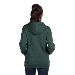 ระดับต่อไปผู้หญิงผ้าฝ้าย 100% เสื้อสวมหัวโลโก้ที่กําหนดเองเย็บปักถักร้อยเสื้อกันหนาว Heather ป่าสีเขียว Hoodies เปล่าธรรมดาจํานวนมาก - Product Image 2