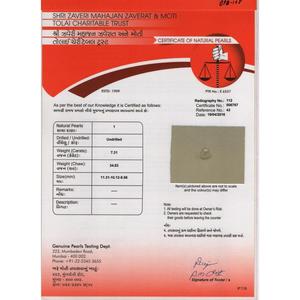 Perle de Basra 7,31 carats, perle d'eau douce naturelle, couleur blanche, taille 7-8 mm - Product Image 4