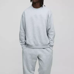 Conjunto Deportivo de Invierno para Hombre, Sudadera con Capucha y Pantalones Deportivos con Parches Desgastados y Lavado Ácido, Estilo Informal, 100% Algodón - Product Image 5