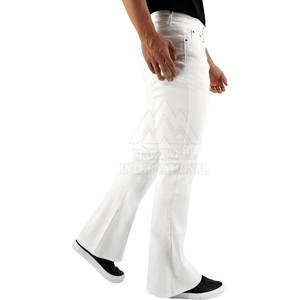 กางเกงขาบานของผู้ชายที่มีสไตล์กางเกงผ้าคอตตอนผสมสบายสำหรับสวมใส่ในชีวิตประจำวันกางเกงขาบานระบายอากาศได้ - Product Image 5