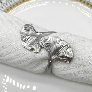 Pearl On The <b>Top</b> With Gold Finished Napkin Rings Holder Modern Napkin Bands for Anniversary Party Style Napkin Buckles - Product Image 5