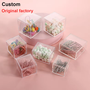 6.5*6.5/2.25x2.25 rõ ràng Acrylic thế giới bao gồm PS vuông Cube 65mm nắp hộp vuông 2.5 inch lưu trữ nhỏ với nắp hộp kẹo - Product Image 3