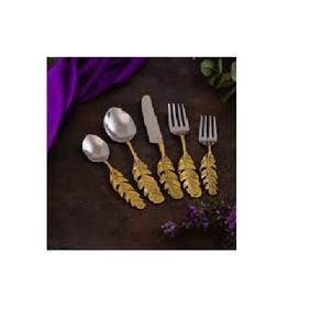 Hot Selling Stainless Steel Set Gold Cutlery <b>Flatware</b> Sets Fork and Spoon Luxury <b>Flatware</b> 4 Pcs Supplier - Product Image 2