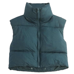 เสื้อแจ็คเก็ตพัฟเฟอร์ทรงครอปสำหรับผู้หญิง ผ้าหนา อุ่น กันหนาว เหมาะสำหรับฤดูใบไม้ร่วงและฤดูหนาว  แบบฟุตบอล - Product Image 5