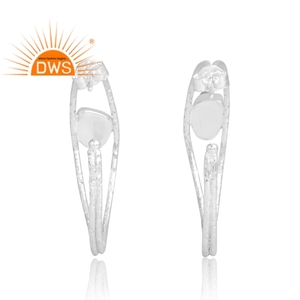 Vente chaude en argent Sterling naturel Rose Quartz pierres précieuses boucle d'oreille bijoux personnalisés pour les femmes cadeau pour elle - Product Image 2