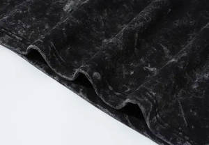 T-shirt en molleton 100 % coton de haute qualité pour homme, col en V, manches longues, effet délavé, anti-rétrécissement et anti-plis - Product Image 6