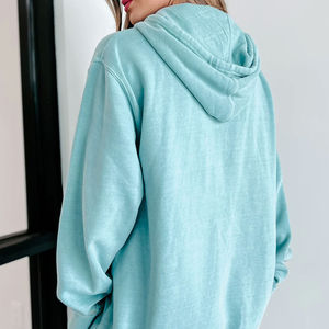 Sudadera con Capucha Extra Grande Personalizada OEM para Mujer, Sudadera de Forro Polar Suave de 300 g, Sudadera Urbana con Logotipo Frontal, 100 % Algodón, Sudadera de Invierno al por Mayor - Product Image 3